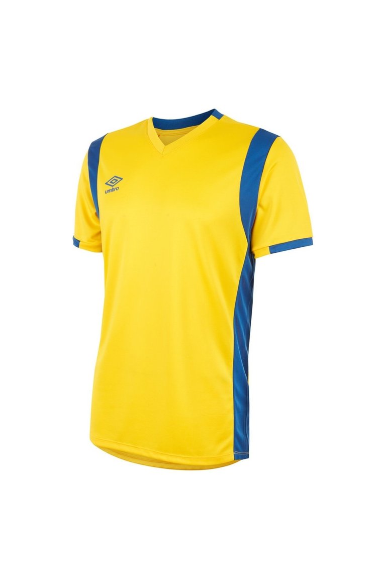 Mens Spartan Short-Sleeved Jersey - Yellow/Royal Blue - Yellow/Royal Blue