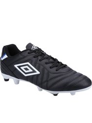 Mens Speciali Liga Leather Soccer Cleats Shoes - Black/White