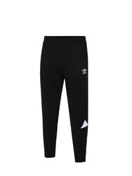 Mens Total Tapered Training Sweatpants - Black/White - Black/White