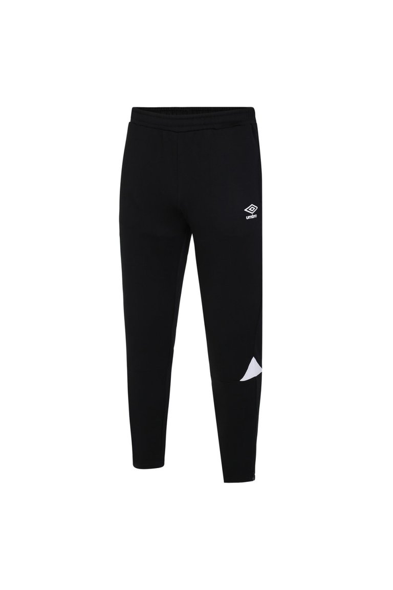 Mens Total Tapered Training Sweatpants - Black/White - Black/White