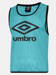 Unisex Adult Training Bib - Aqua Blue/Black - Aqua Blue/Black