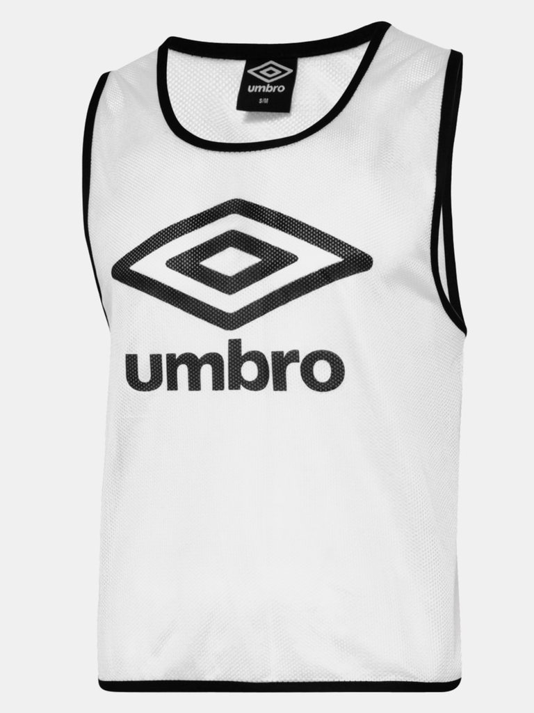 Unisex Adult Training Bib - White/Black - White/Black