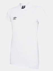 Womens Club Essential Polo Shirt - White/Black - White/Black