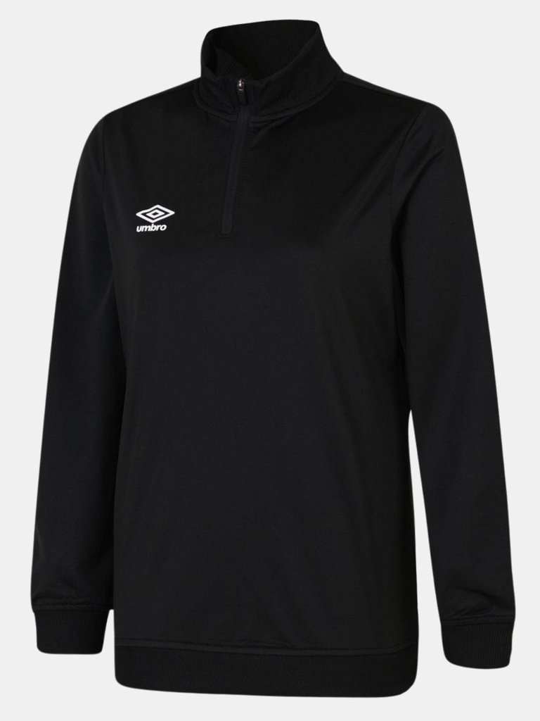 Womens/Ladies Club Essential Half Zip Sweatshirt - Black - Black