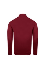 Womens/Ladies Club Essential Half Zip Sweatshirt - New Claret