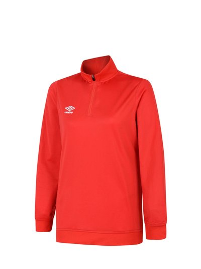 Umbro Womens/Ladies Club Essential Half Zip Sweatshirt - Vermillion product