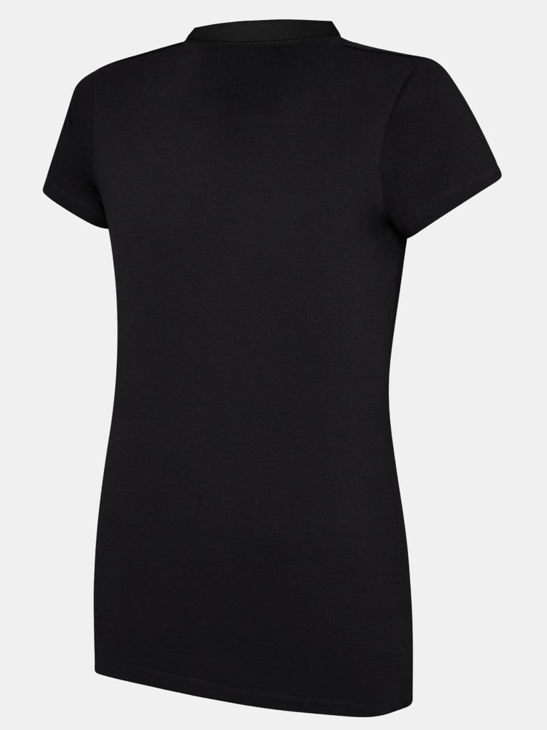 Womens/Ladies Club Essential Polo Shirt - Black/White
