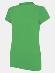 Womens/Ladies Club Essential Polo Shirt - Emerald/White