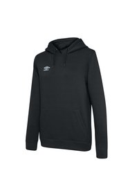 Womens/Ladies Club Leisure Hoodie - Black/White