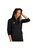 Womens/Ladies Club Leisure Hoodie - Black/White