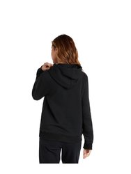 Womens/Ladies Club Leisure Hoodie - Black/White