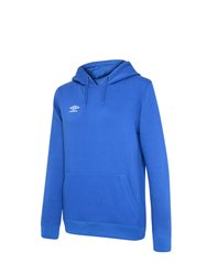 Womens/Ladies Club Leisure Hoodie - Royal Blue/White