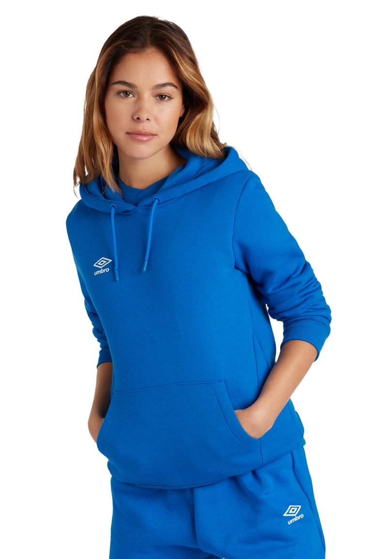 Womens/Ladies Club Leisure Hoodie - Royal Blue/White - Royal Blue/White