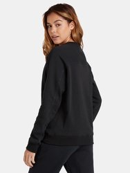 Womens/Ladies Club Leisure Sweatshirt - Black/White