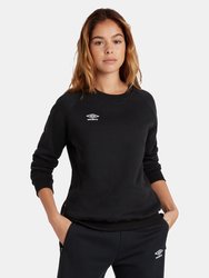Womens/Ladies Club Leisure Sweatshirt - Black/White
