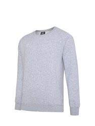 Womens/Ladies Club Leisure Sweatshirt - Grey Marl/White - Grey Marl/White