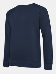 Womens/Ladies Club Leisure Sweatshirt - Navy/White
