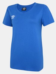 Womens/Ladies Club Leisure T-Shirt - Royal Blue/White - Royal Blue/White