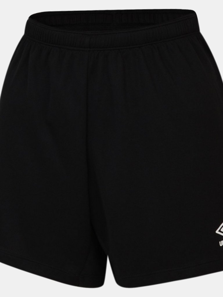 Womens/Ladies Club Logo Shorts - Black - Black