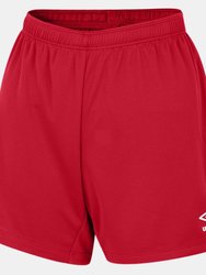 Womens/Ladies Club Logo Shorts - Vermillion - Vermillion