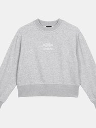 Womens/Ladies Core Boxy Sweatshirt - Grey Marl/White - Grey Marl/White