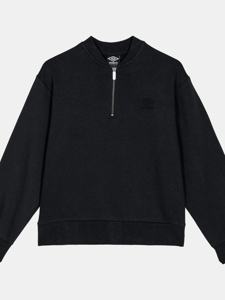 Womens/Ladies Core Half Zip Sweatshirt - Black - Black