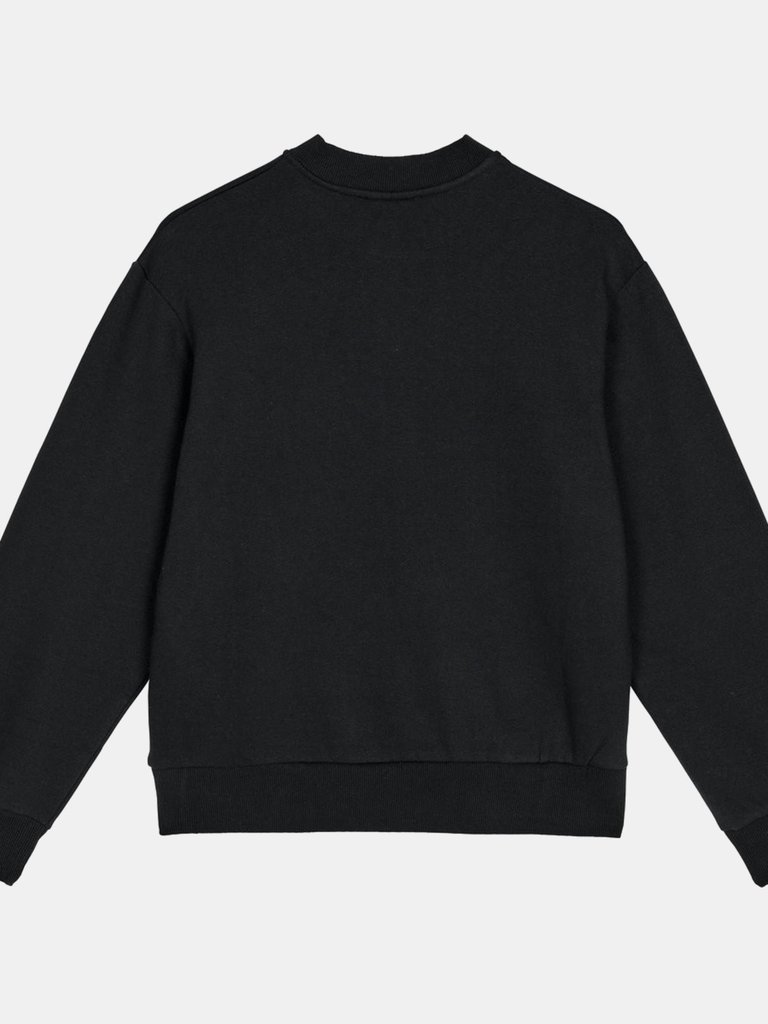 Womens/Ladies Core Half Zip Sweatshirt - Black