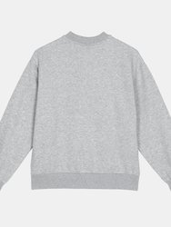Womens/Ladies Core Half Zip Sweatshirt - Grey Marl/White