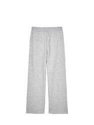 Womens/Ladies Core Straight Leg Sweatpants - Grey Marl/White