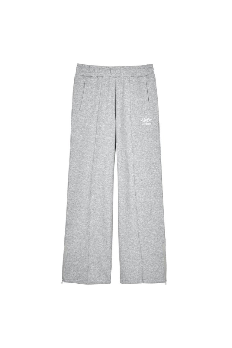 Womens/Ladies Core Straight Leg Sweatpants - Grey Marl/White - Grey Marl/White