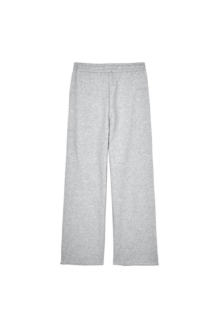 Womens/Ladies Core Straight Leg Sweatpants - Grey Marl/White