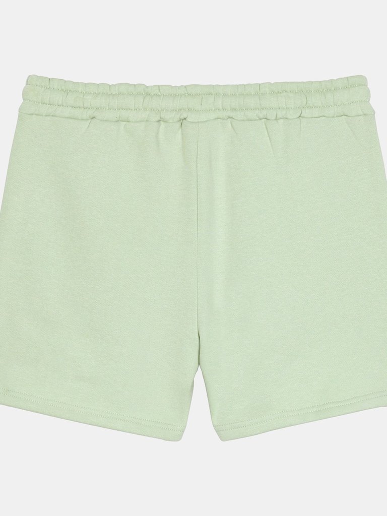 Womens/Ladies Core Sweat Shorts - Subtle Green/White