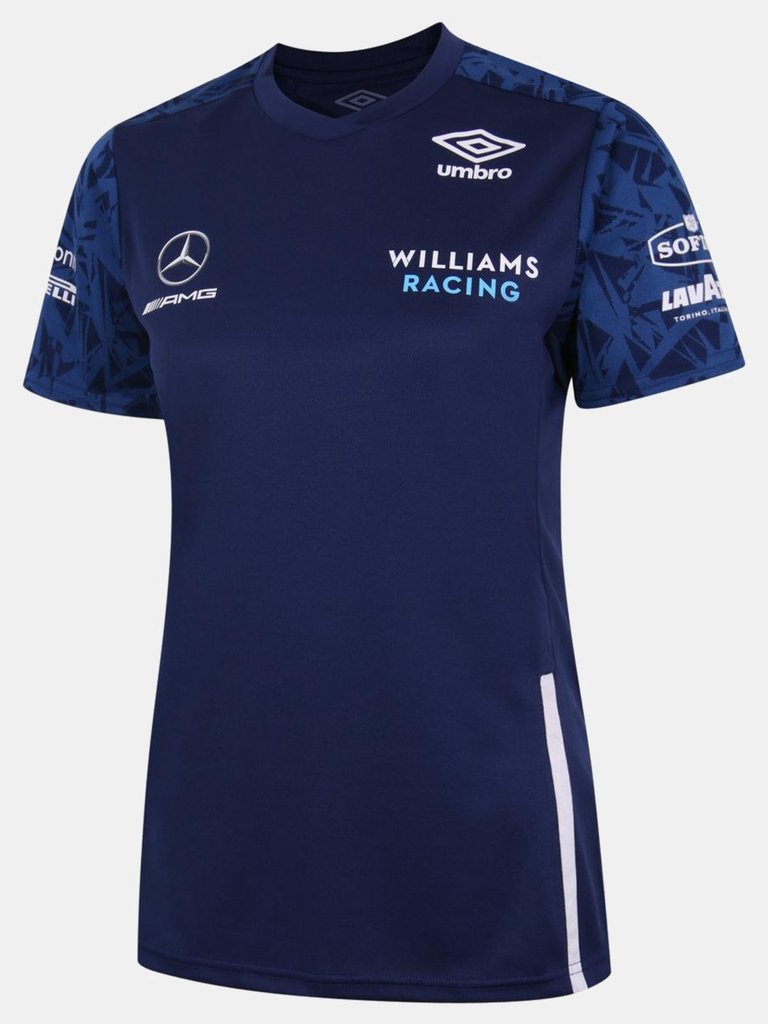 Womens/Ladies Williams Racing Training Jersey - Medieval Blue/Brilliant White/Navy Peony