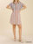 Bleached Stripe Collared Dress - Carrot Mix