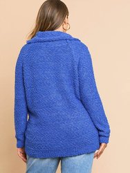 Cowl Neck Plus Nubby Sweater