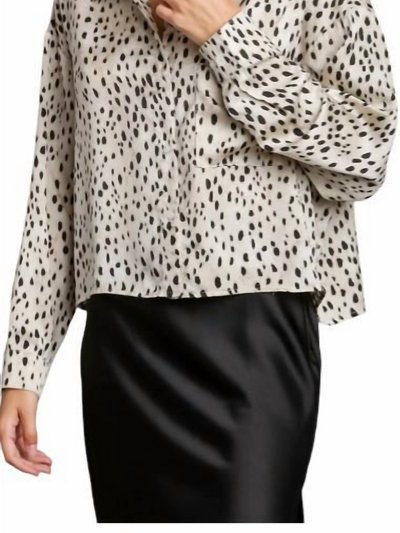 Umgee Elise Leopard Blouse In Stone product