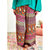 Floral Print Wide Leg Plus Pants In Orange Mix