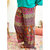 Floral Print Wide Leg Plus Pants In Orange Mix