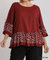 Linen Blend Animal Print Bell Sleeve Top