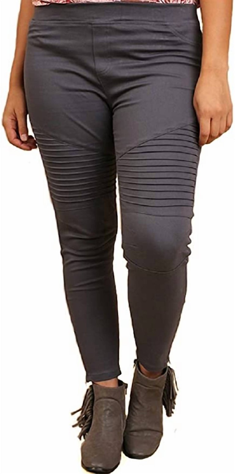 Motto Plus Jeggings - Charcoal Washed
