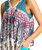 Paisley Print Sleeveless Tunic In Multi