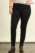 Plus Leggings With Elastic Waist And Back Pockets - Black