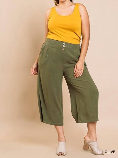 umgee Plus Wide Leg Cropped Pant product