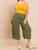 Plus Wide Leg Cropped Pant - Olive