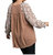 Round Neck With Unfinished Frayed Hem Top In Latte