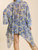 Sheer Floral Print Open Front Plus Size Kimono With Crochet Detail