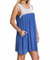 Sleeveless Dress With Lace Detail In Blue