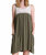 Sleeveless Dress With Lace Detail In Olive Green - Olive Green