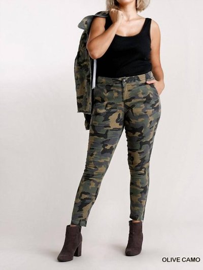 Umgee Slim Leg Plus Pants With Zipper Detail product