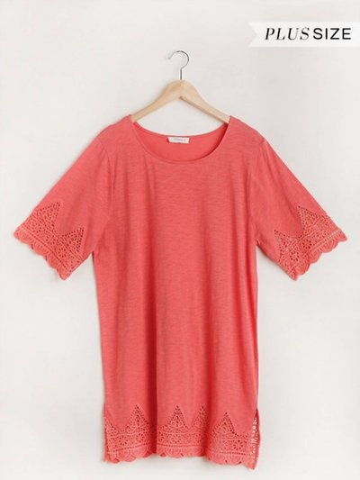 Umgee Tunic Plus Dress With Crochet Trim product